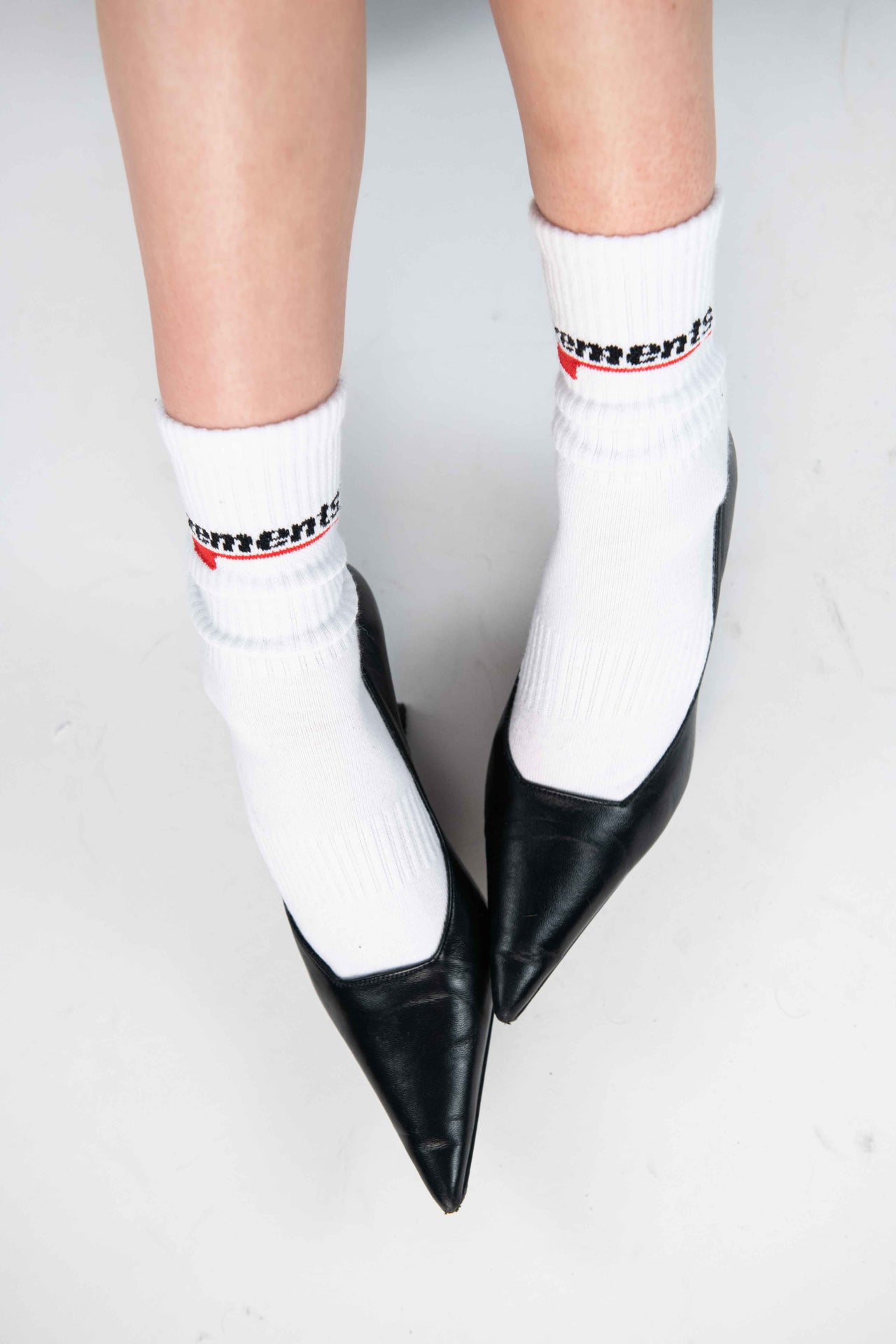 ZEMENTS SOCKEN WHITE "SWOOSH LOGO"